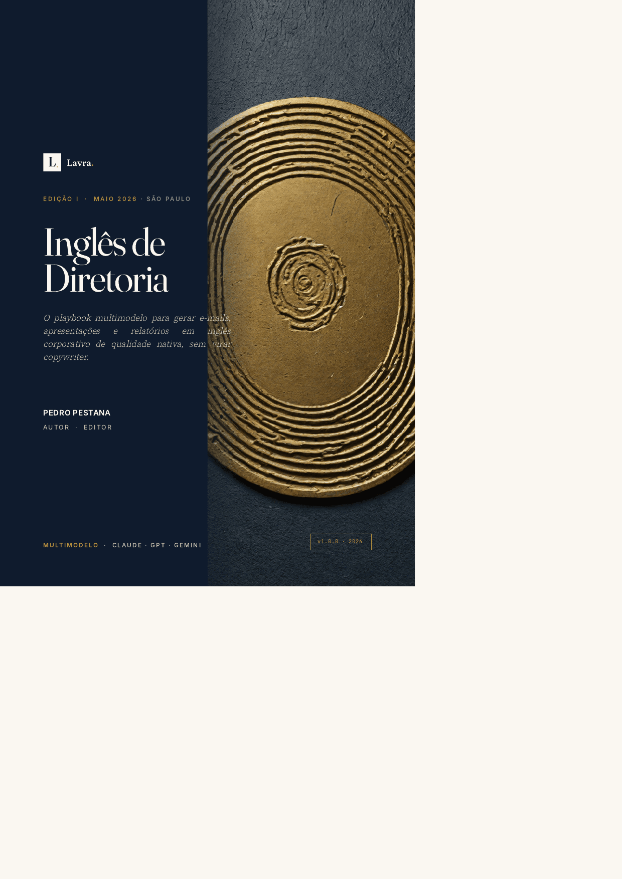 Capa de Inglês de Diretoria